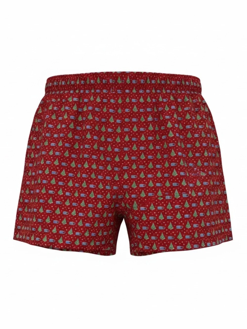 Vineyard Vines Red Holiday Print Boxers with Green & Light Blue Accents